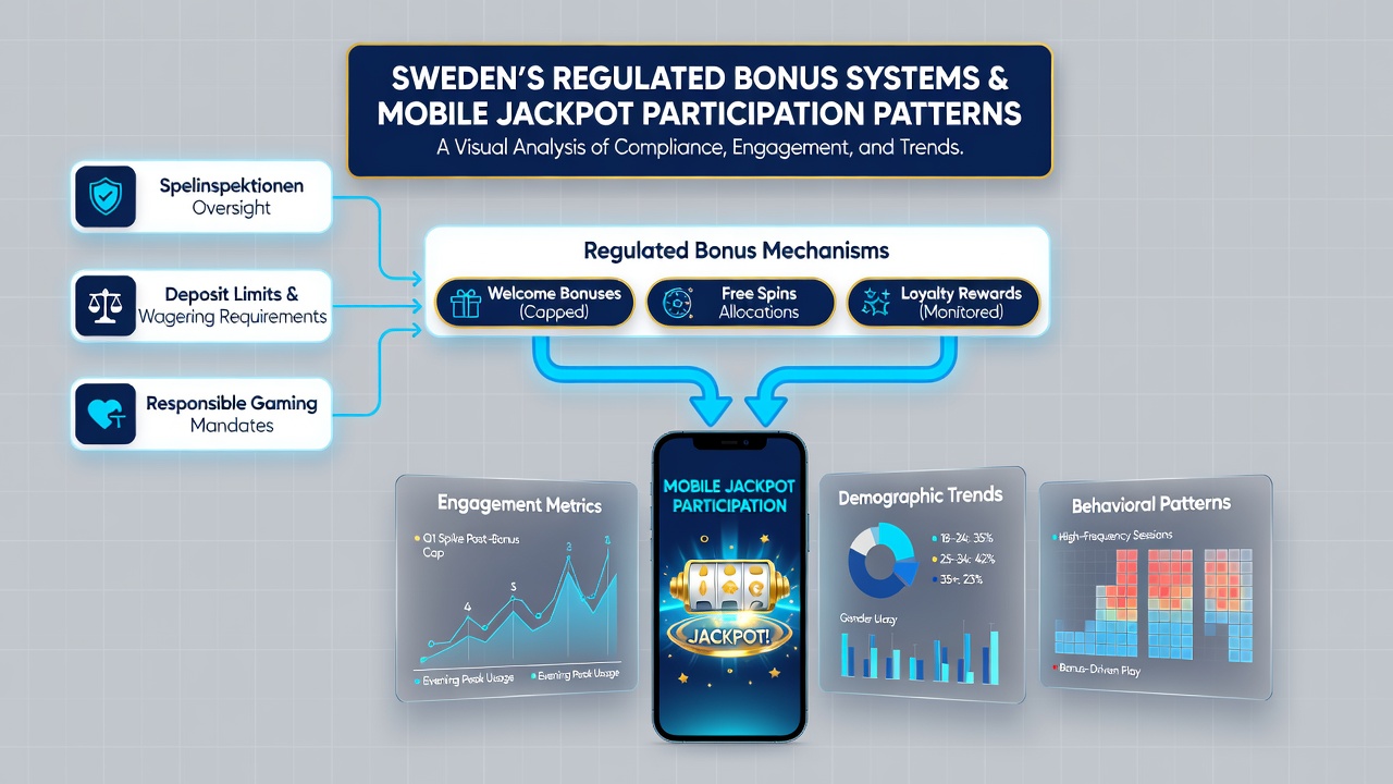 Mobile screen displaying a Swedish-regulated casino app with jackpot games and bonus balance visible